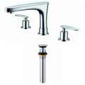 American Imaginations 3H8" CUPC Approved Lead Free Brass Faucet Set In Chrome Color, Overflow Drain Incl. AI-33678